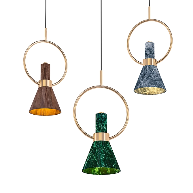 Scandinavian Style Pendant Light 3D model image 1