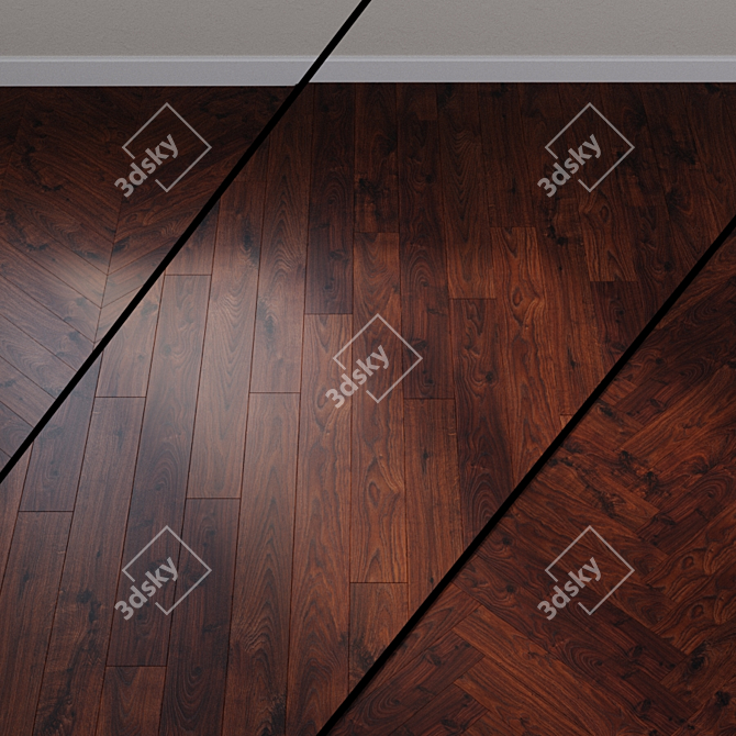 Vintage Old Oak Laminate - Quick-Step Elite 3D model image 1