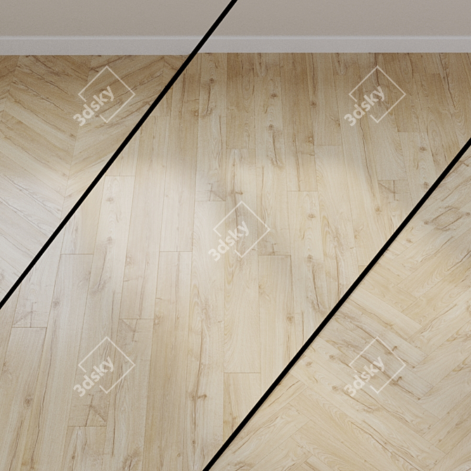 Impressive Oak Light Laminate 3D model image 1