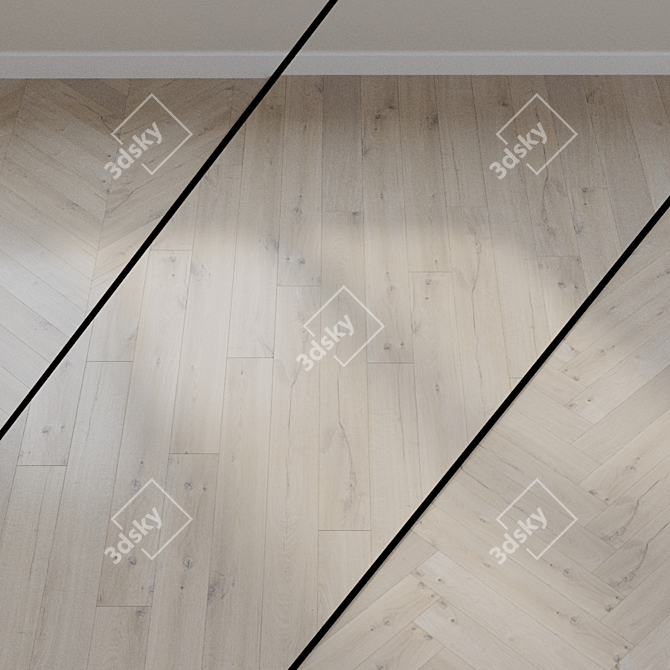 Impressive Soft Oak Beige Laminate 3D model image 1