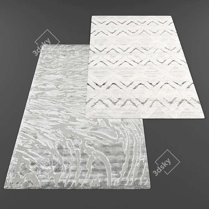 Modern Style Rug Set 3D model image 2