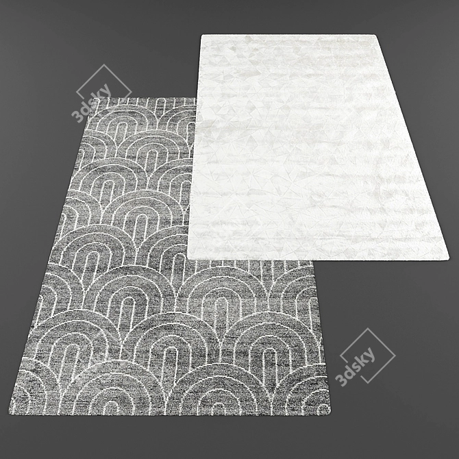 Modern Style Rug Set 3D model image 3