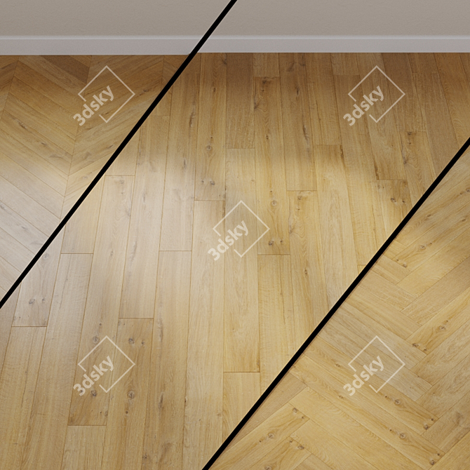 Natural Soft Oak Laminate 3D model image 1