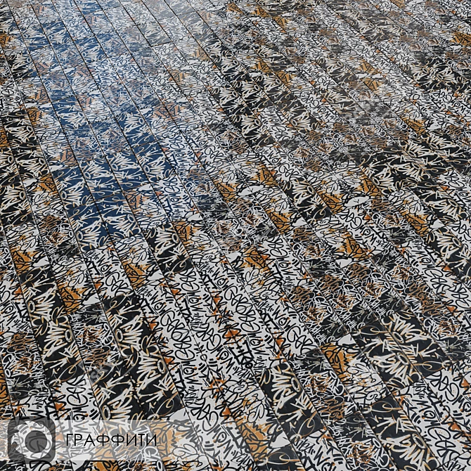 Graffiti Collection: Milano Ceramic Tiles 3D model image 1