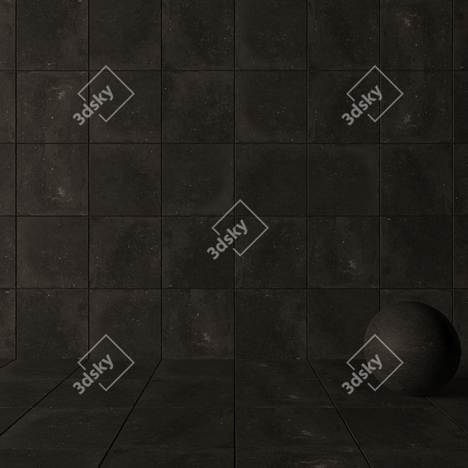Flaviker Nordik Stone Black: Stunning Wall and Floor Tiles 3D model image 3