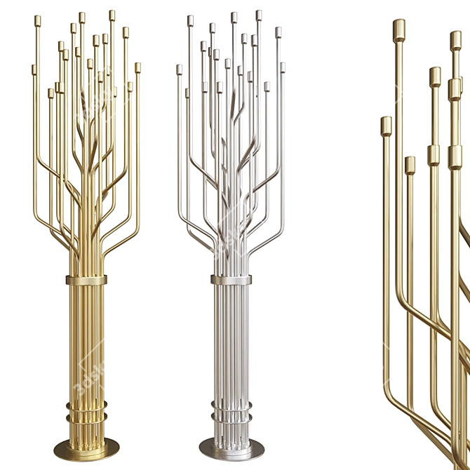 Golden Jazz Spirit: Janis Floor Lamp 3D model image 1