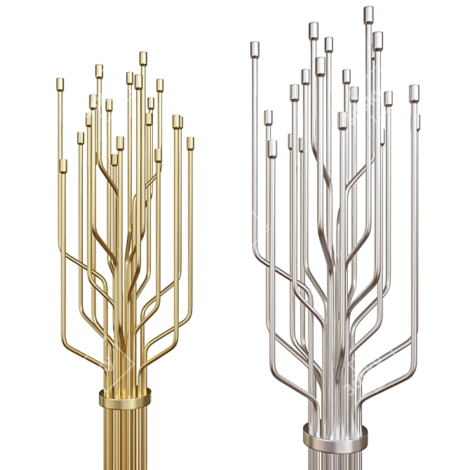 Golden Jazz Spirit: Janis Floor Lamp 3D model image 2