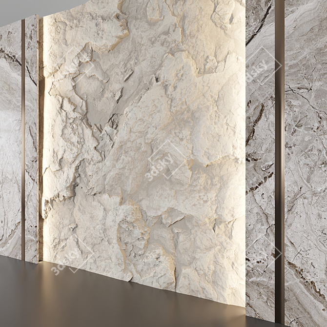 White Rock Wall Panel 3D model image 2