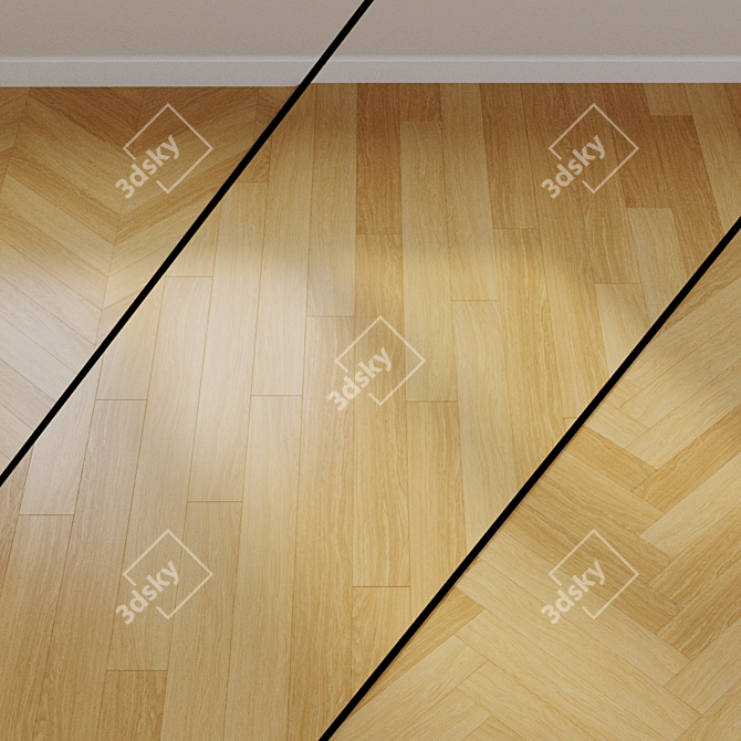 Quick-step Impressive Natural Oak Laminate 3D model image 1