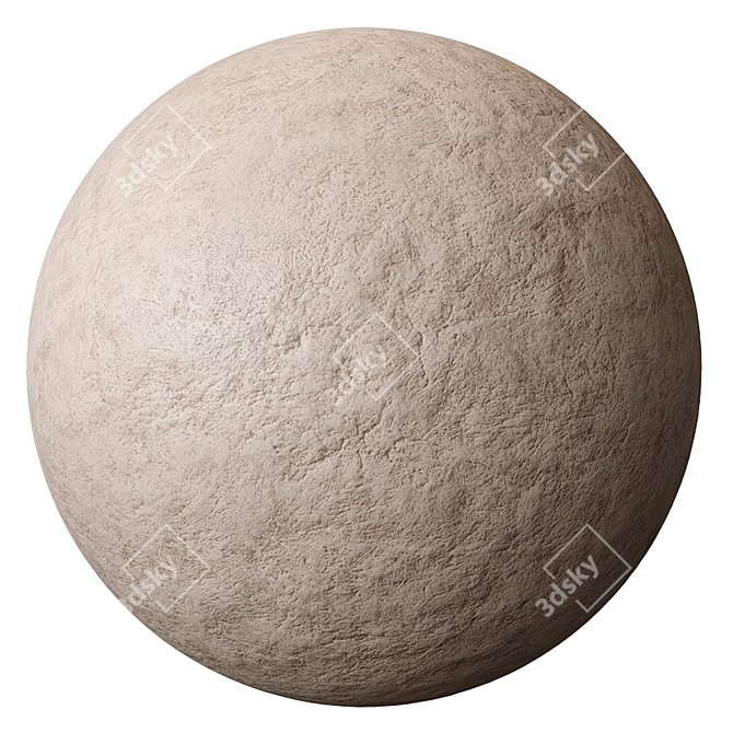 Sleek Plaster Texture Set 3D model image 3