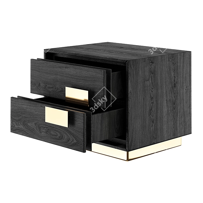 Elegant Modern Nightstand 3D model image 2