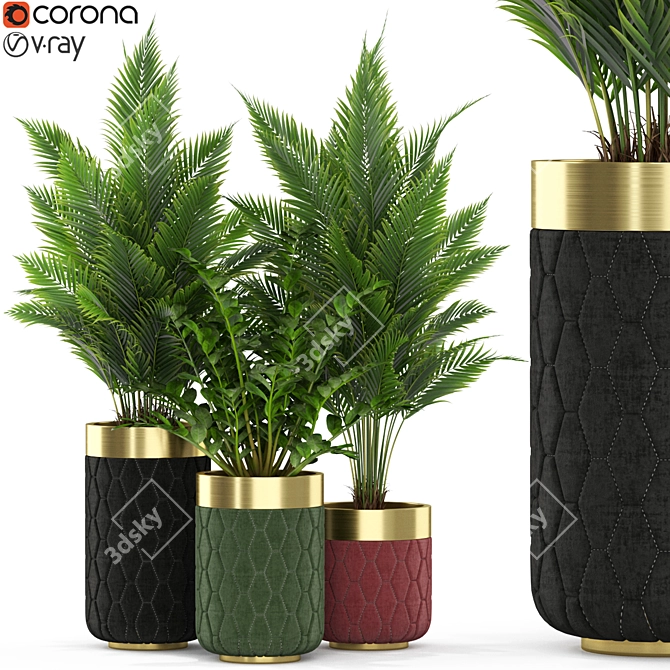 Evergreen Plant Set - 453 3D model image 1