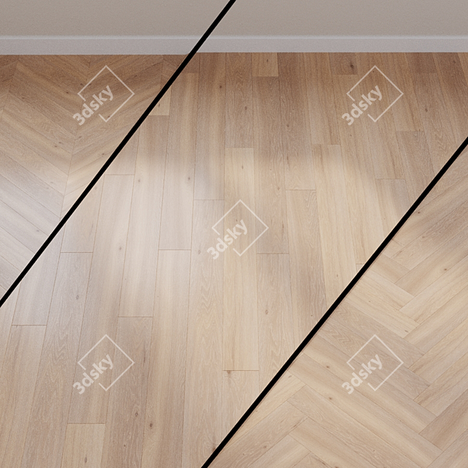 Flemish Oak Laminate Flooring - Largo Collection 3D model image 1