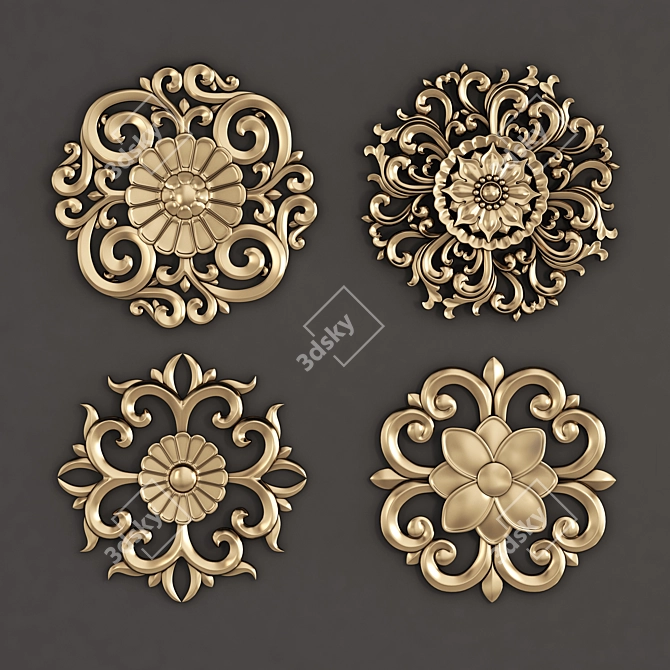 Elegant Decor Ornament Vol 02 3D model image 1