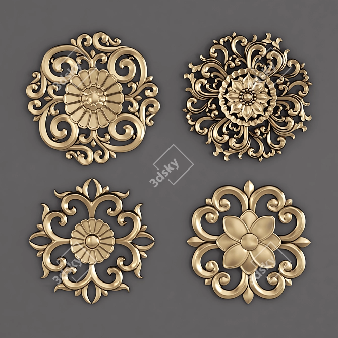 Elegant Decor Ornament Vol 02 3D model image 6