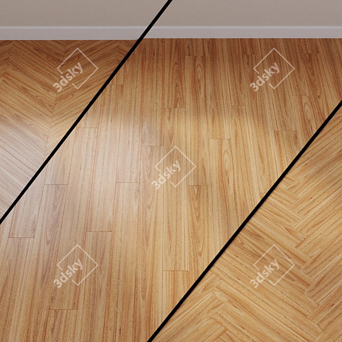 Superior Oak Laminate Flooring 3D model image 1