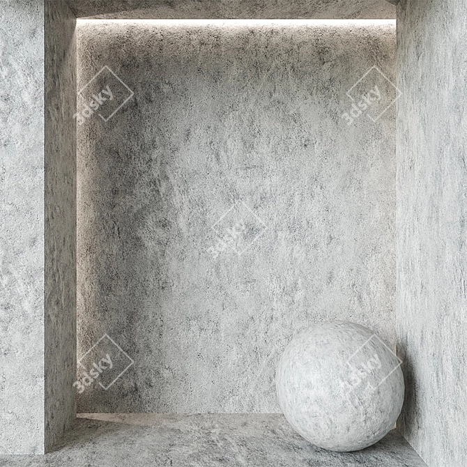 Elegant Plaster Texture Kit 3D model image 2