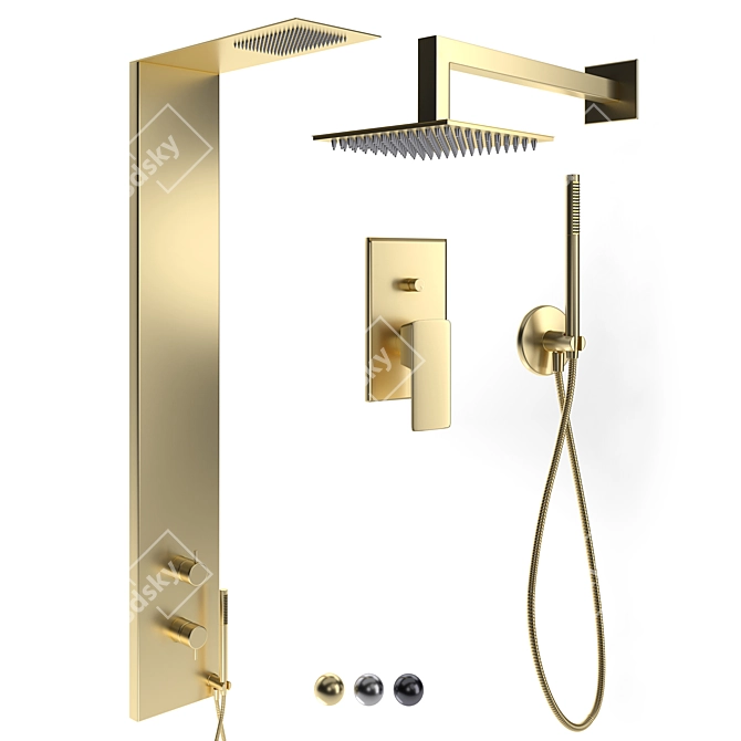 Paffoni Shower: Ultimate Modern Elegance 3D model image 1