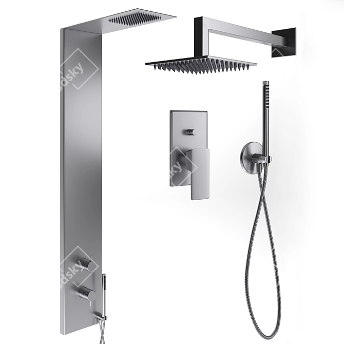 Paffoni Shower: Ultimate Modern Elegance 3D model image 2