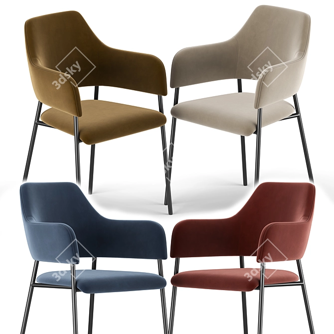 ErgoFlex Chair: Ultimate Comfort 3D model image 2