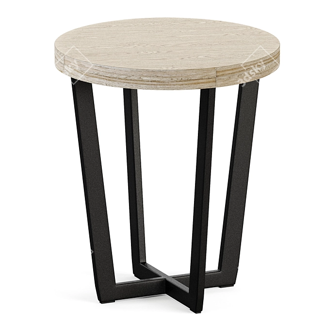 Rustic Reproduction Toba Side Table 3D model image 4