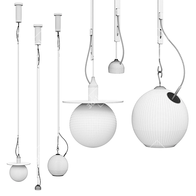  Sul Sole Va Pendant Lamp: Elegant Design, Beautiful Lighting 3D model image 4