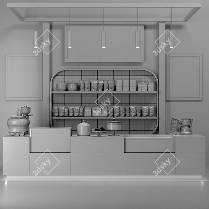 Cafe Design Project: Coffee, Chocolate, Desserts & More 3D model image 3