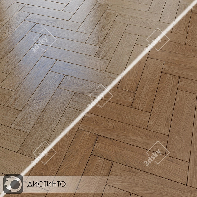 Distinto Brown Wood-Look Ceramic Tiles 3D model image 1