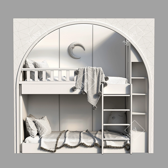 Kids Room Bed - Modern and Stylish 3D model image 4