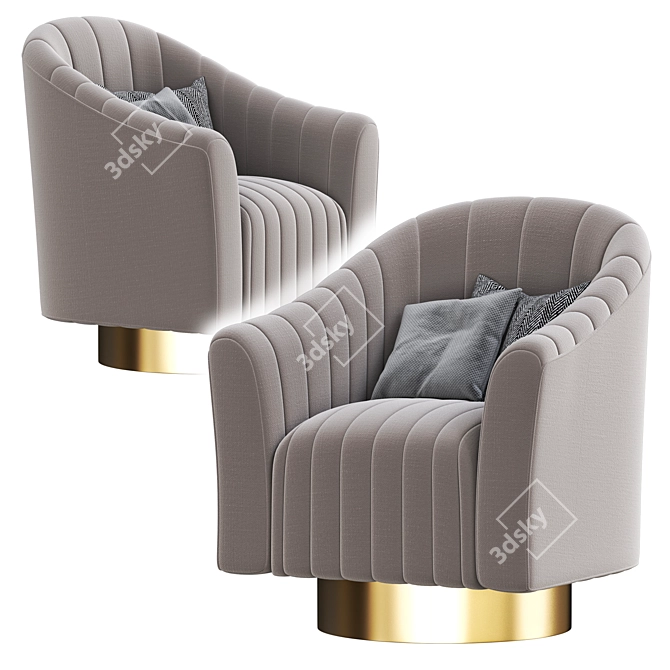 Garda Modern Armchair - Sleek and Stylish 3D model image 4