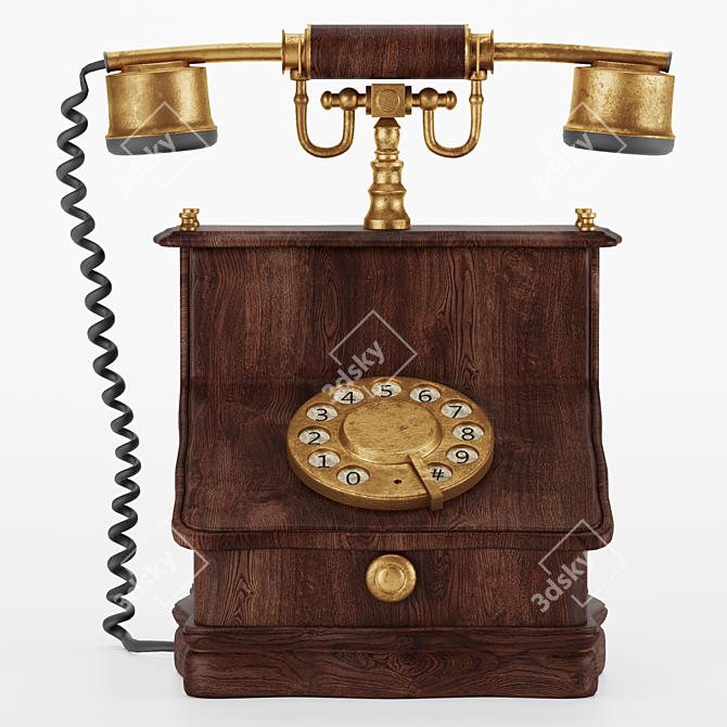 Vintage Retro Cellphone 3D model image 5