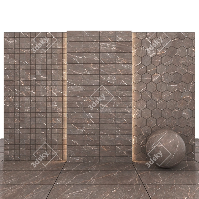 Bronze Amani Marble: Luxurious Texture for Versatile Designs 3D model image 3