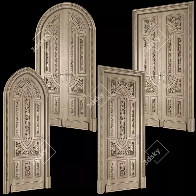 Sleek Sodani Door: Elegance Redefined 3D model image 1