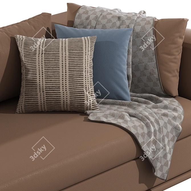 Chelsea 3-Seater Sofa: Stylish and Comfortable 3D model image 3