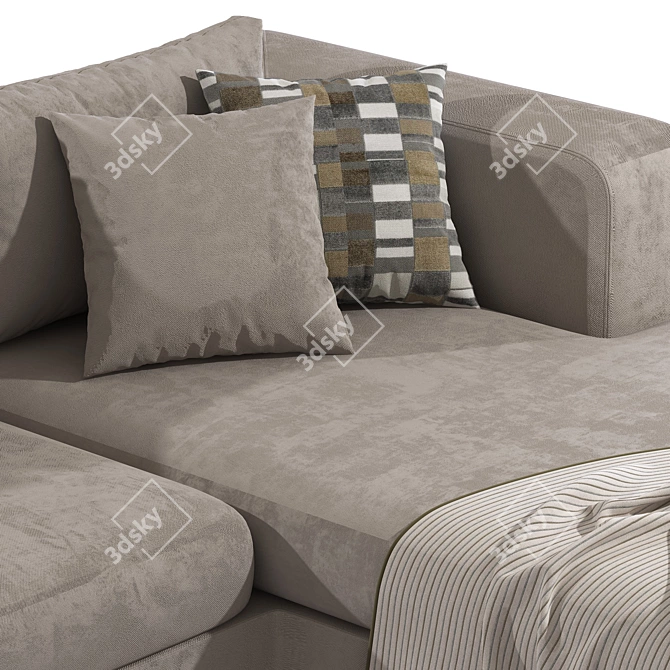 Chelsea 3-Seater Sofa: Stylish and Comfortable 3D model image 4