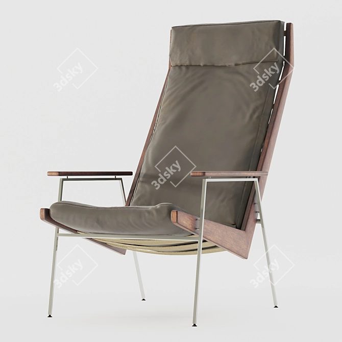 60s Rob Parry Lotus Armchair 3D model image 3