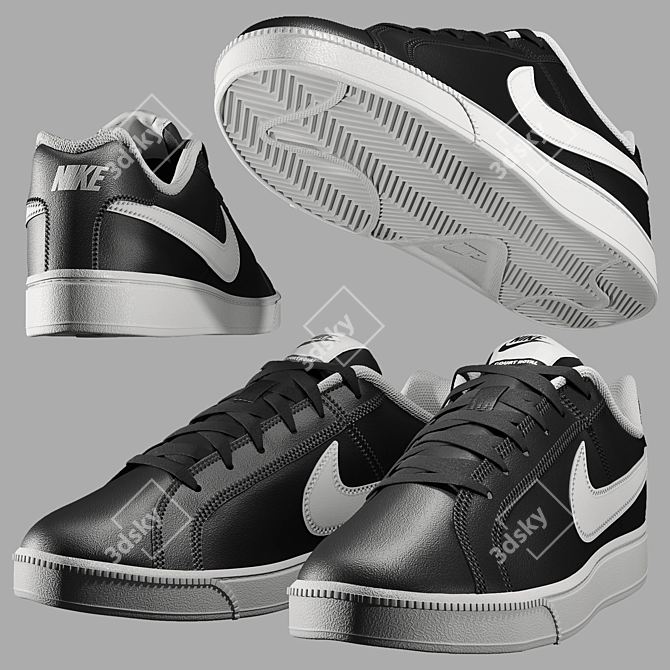 Sleek Nike Court Royale for Athletes 3D model image 7