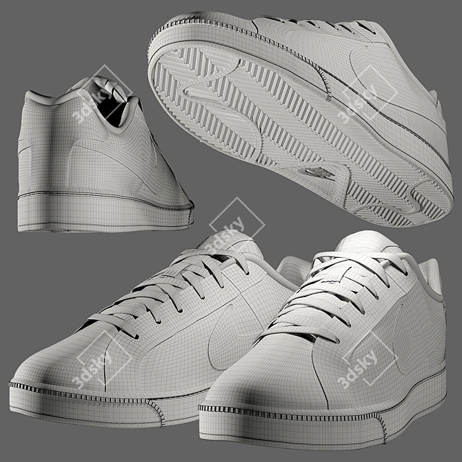 Sleek Nike Court Royale for Athletes 3D model image 10