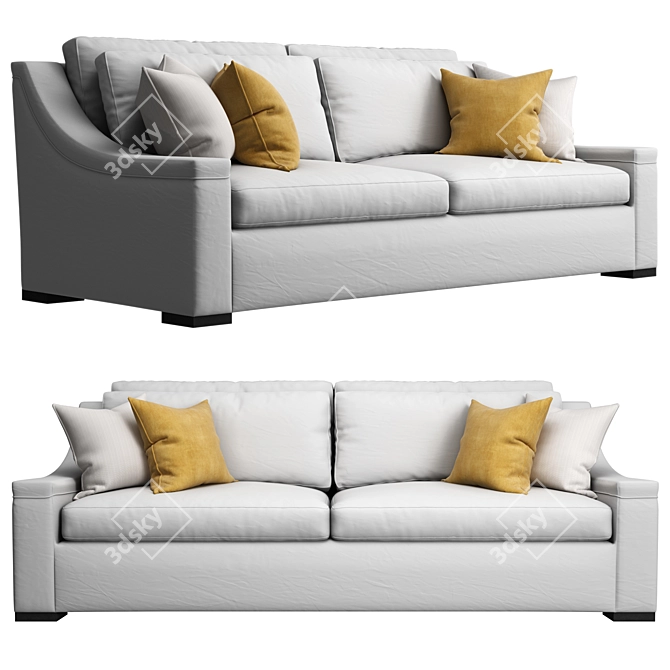 Wesley Hall Lowell: Contemporary Sofa 3D model image 1