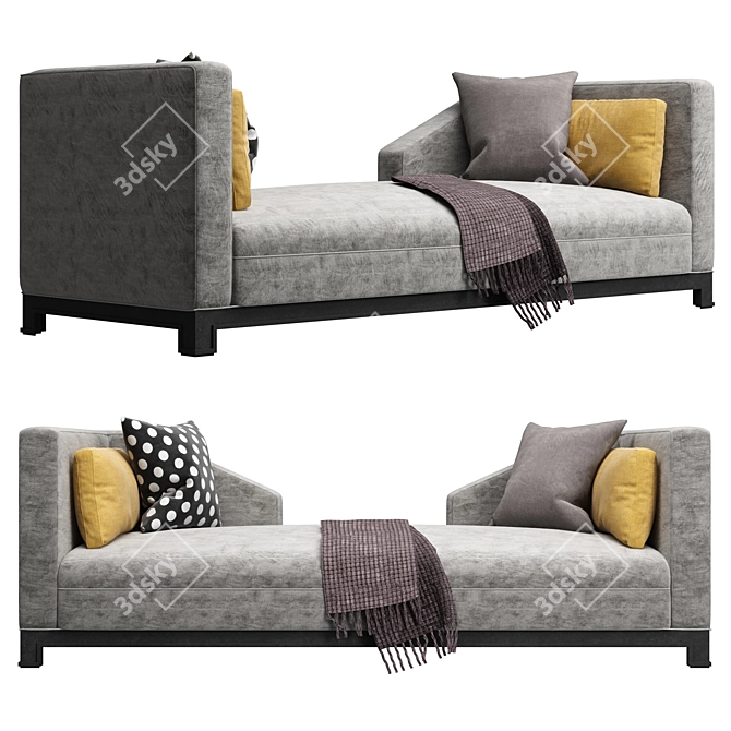 Wesley Hall Social Sofa - Modern & Stylish Seating 3D model image 1