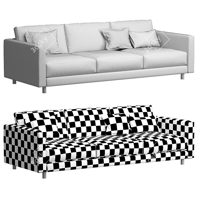 Bernhardt Dakota Sofa: Luxurious Comfort in a Classic Design 3D model image 4