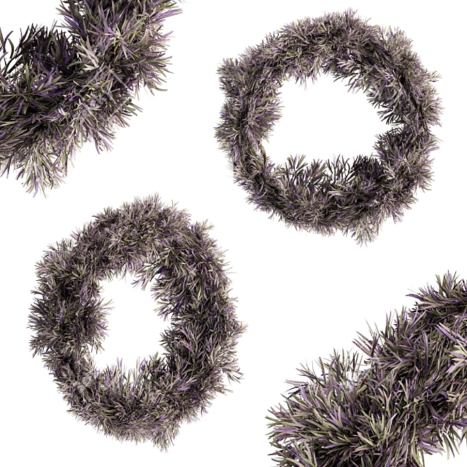  Serene Lavender Wreath 3D model image 1