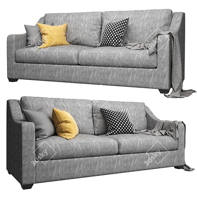 Luxurious Wesley Hall Mcguire Sofa. 3D model image 2