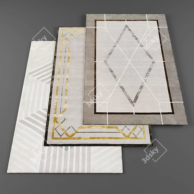 High-Res Rugs Set 3D model image 1