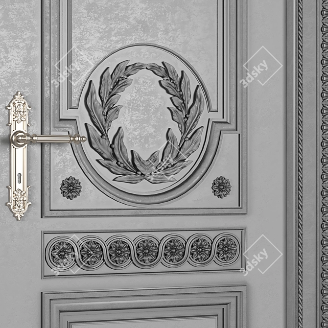 Elegant Bishop's Door for Exquisite Entrance 3D model image 2