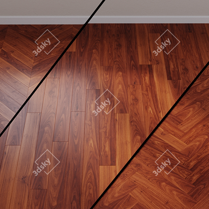 Quick-Step Perspective Oiled Walnut Laminate 3D model image 1