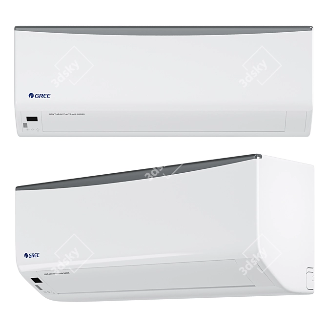 GREE PRAKTIK PRO Air Conditioner: Sleek and Efficient 3D model image 1