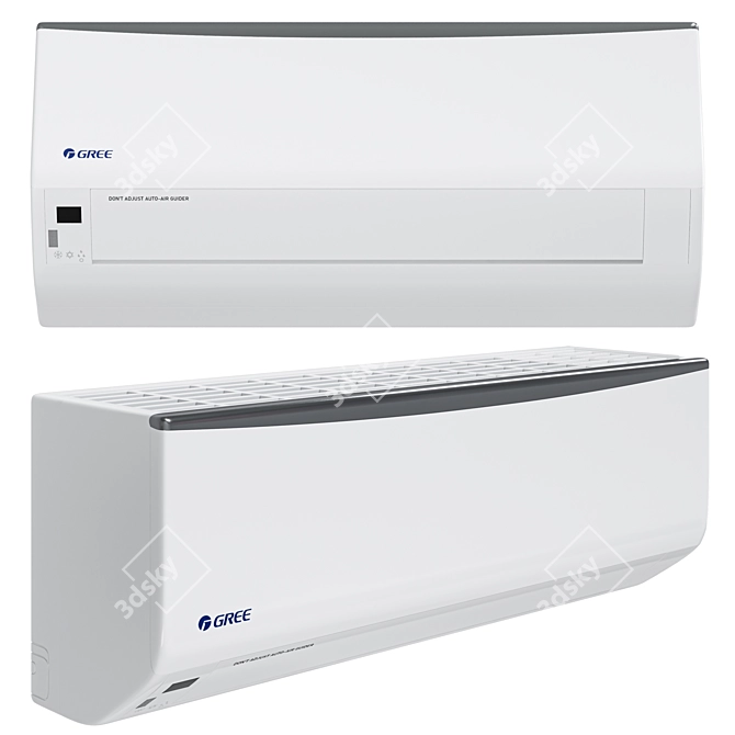 GREE PRAKTIK PRO Air Conditioner: Sleek and Efficient 3D model image 2