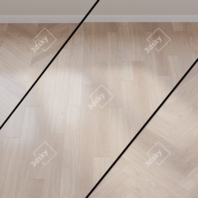 Quick-Step Light Gray Oak Laminate 3D model image 1