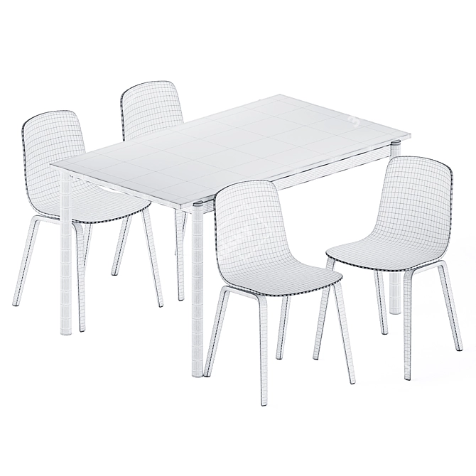 Nordic Chic Outdoor Table 3D model image 2